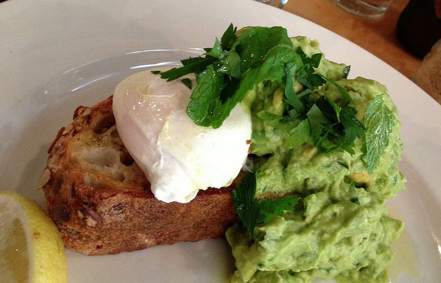 Smashed avocado. Apparently the delicious scourge of home buyers everywhere.